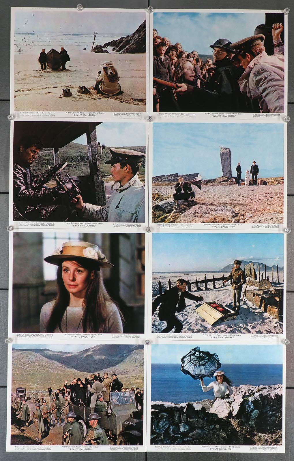 Ryan's Daughter (1970) British Film Promotional Cards - Set of 16 Vintage 8x10 Cinema Lobby Cards in Very Fine Condition Featuring Robert Mitchum, Trevor Howard, John Mills, Sarah Miles & Christopher Jones - David Lean Director - Perfect for Classic Movie Collectors & Film Memorabilia Displays