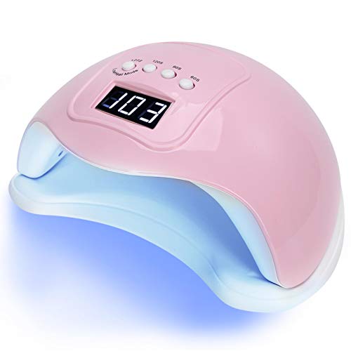 Fybida LED UV Nail Dryer - Portable Gel Polish Dryer for Home & Salon Use (Pink)