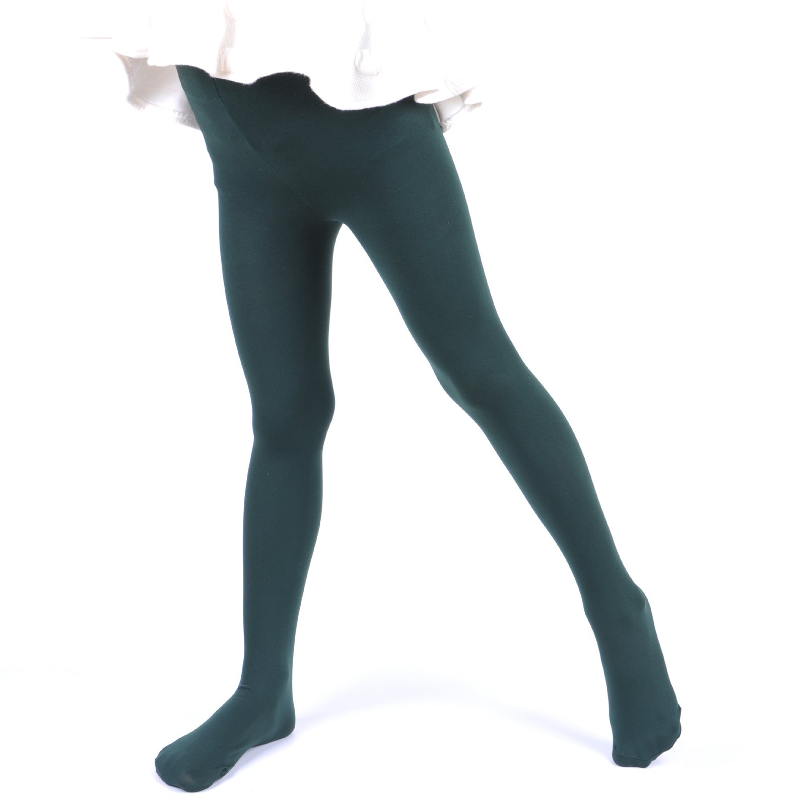 LEG ELEGANT Girls Microfiber Soft Opaque Footed Tights & Stockings - Comfortable Stretchable Tights for School, Dance, Winter & Everyday Wear