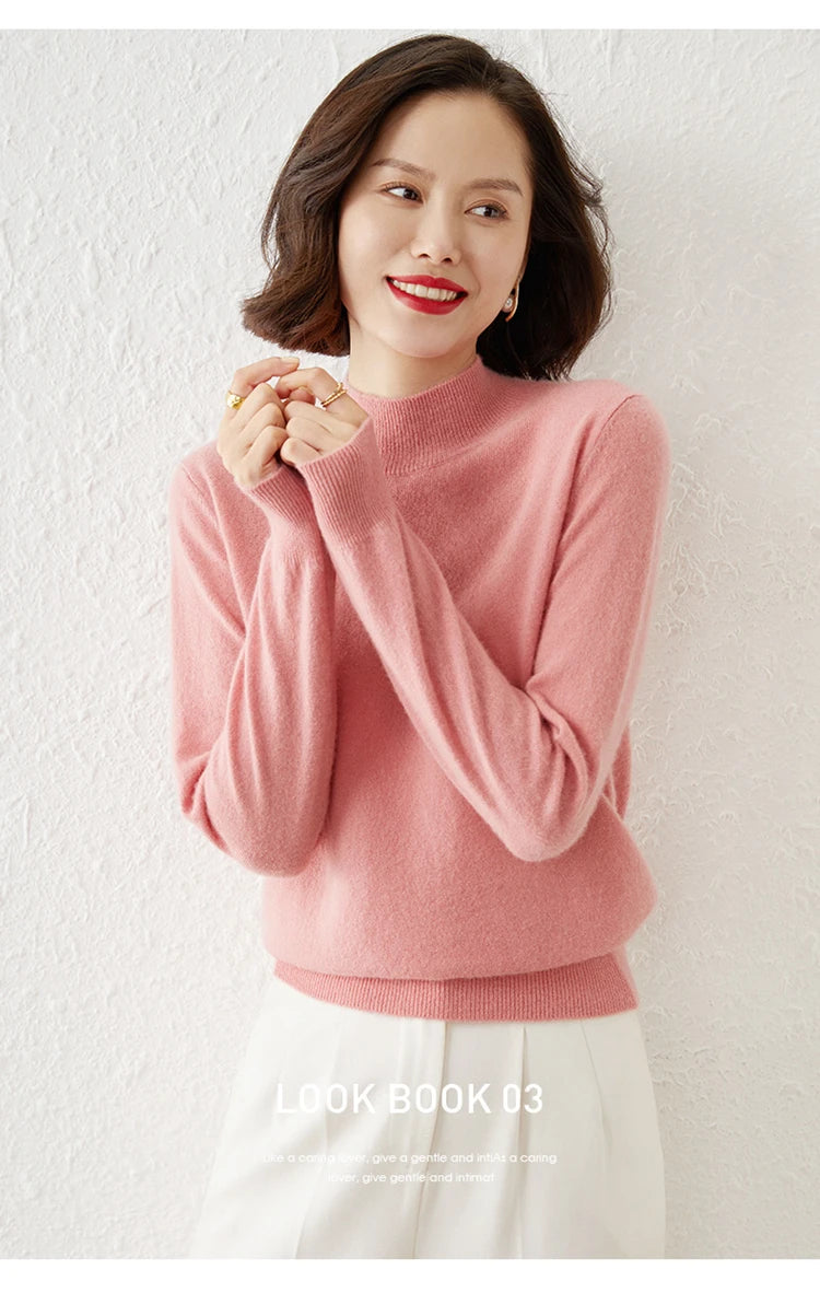 Warm Long Sleeve Pullover Sweater for Women - Cozy Knitwear for Fall & Winter - Perfect for Casual Outfits and Layering