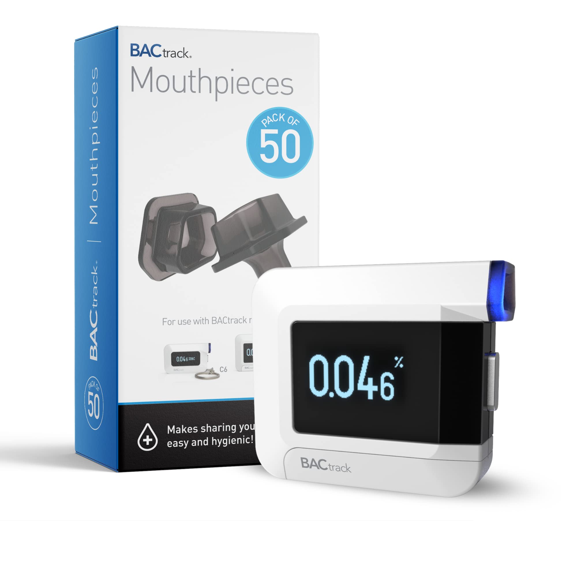 BACtrack C8 Professional Breathalyzer with 50 Disposable Mouthpieces - Accurate Alcohol Tester for Personal & Workplace Use, DUI Prevention, and Sobriety Testing