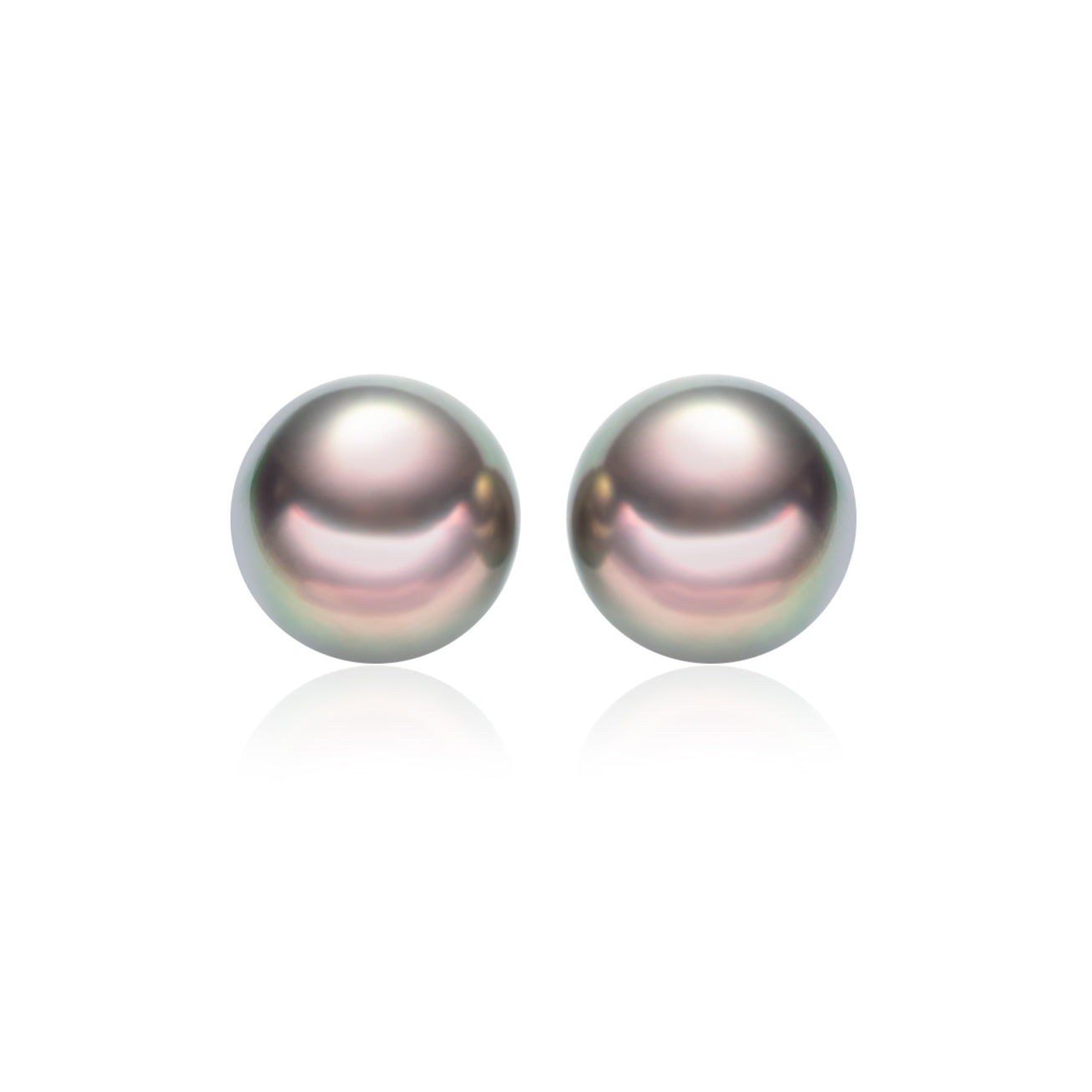 18K Gold Tahitian Pearl Stud Earrings - AAA Quality Lustrous Black Pearls for Women | Perfect for Weddings, Parties & Special Occasions