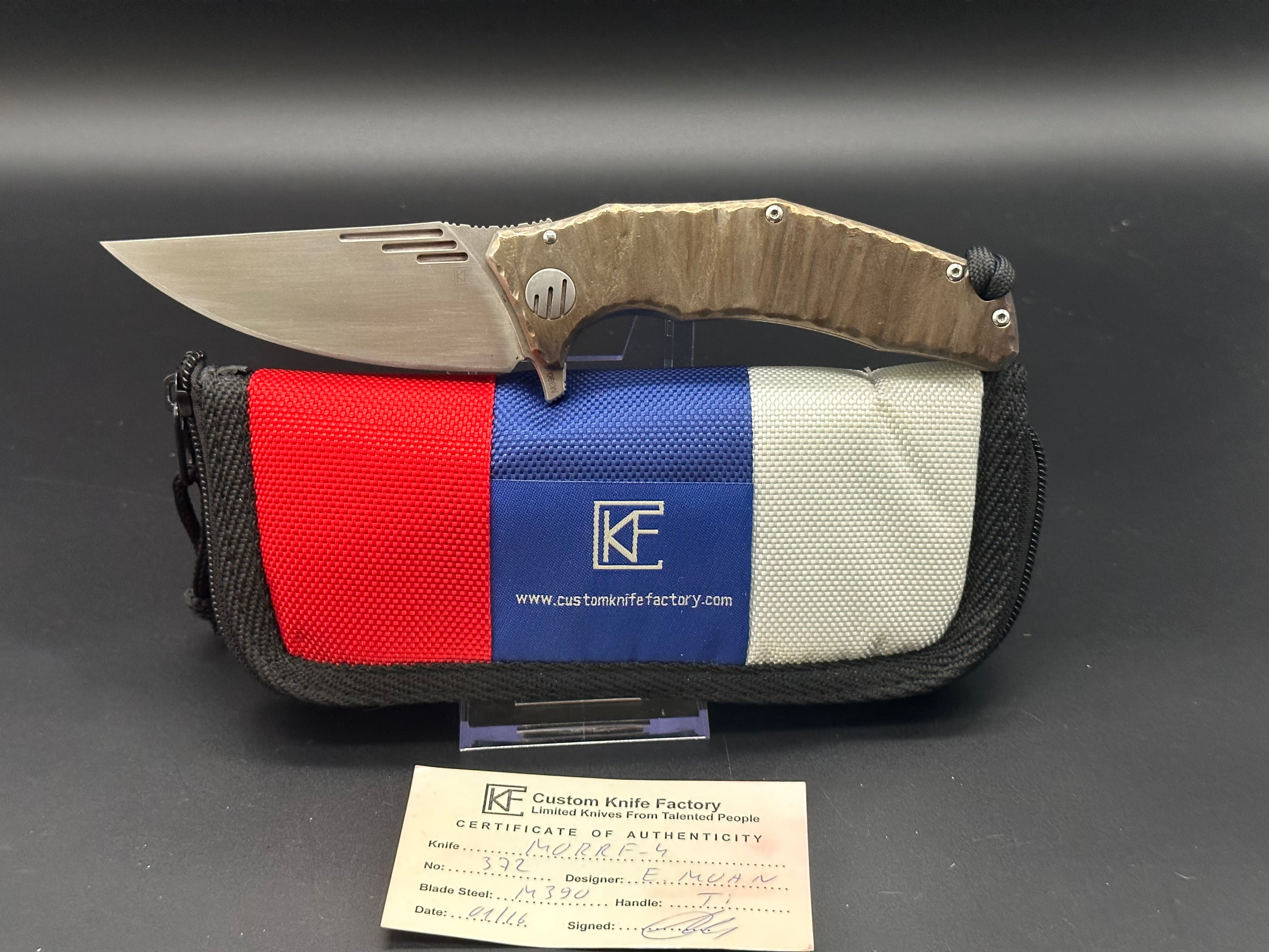 Custom Knife Factory Morrf 4 - Premium Folding Pocket Knife with Razor-Sharp Blade - Perfect for Outdoor Camping, Hiking, EDC & Survival Gear