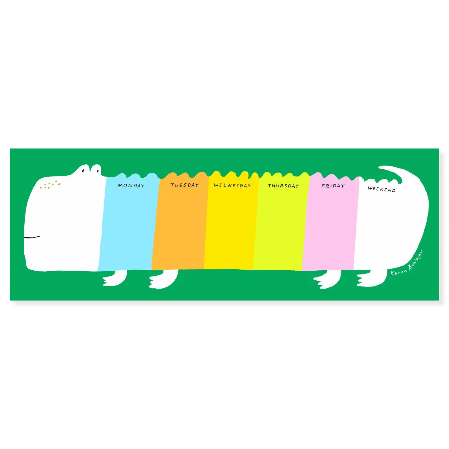 Callie Crocodile Weekly Desk Planner - 2024 Academic Year Calendar with Tear-Off Pages - Perfect for Office, School & Home Organization (7