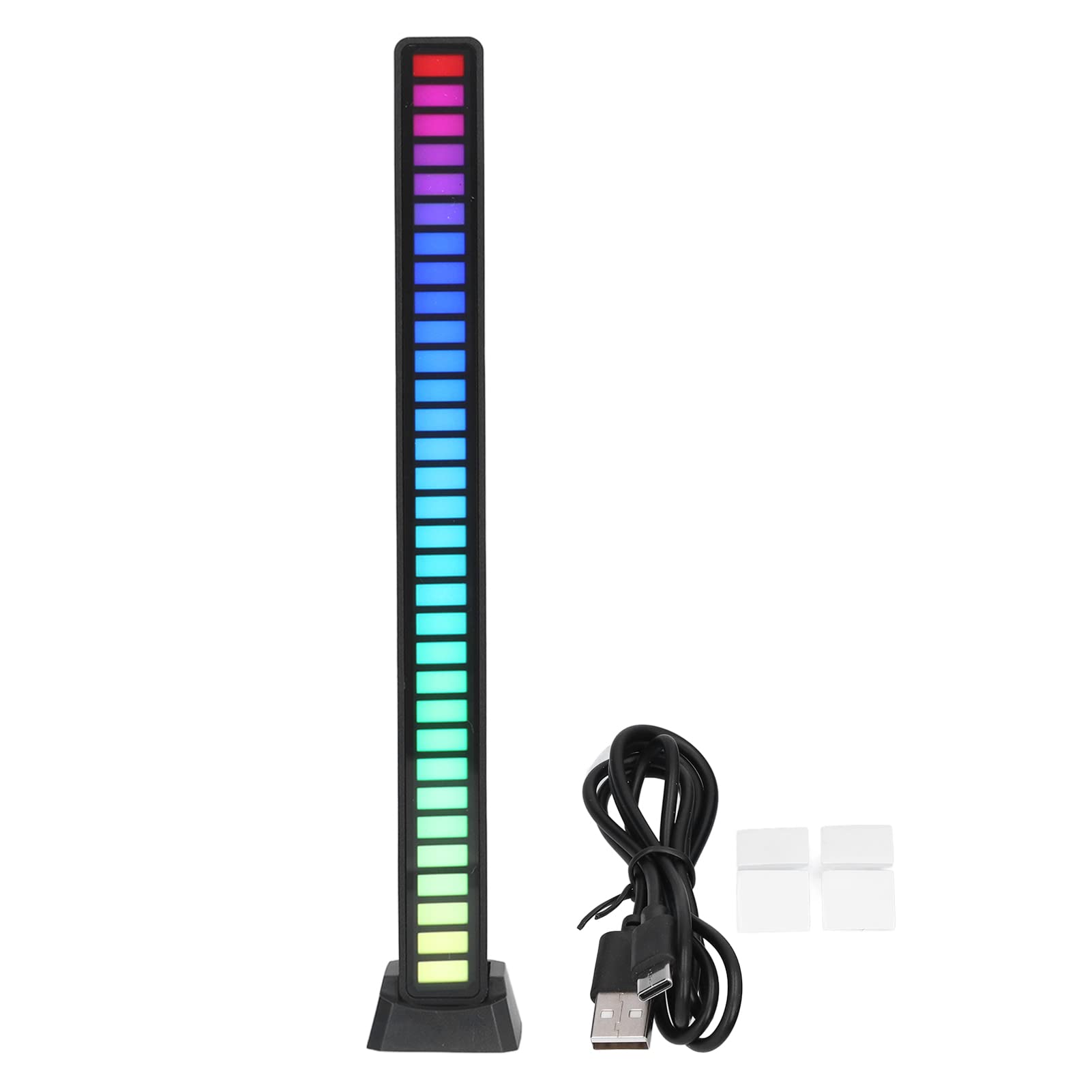 Zerodis Music Lamp - Smart Noise Reduction RGB LED Light Bar for Car, Studio, Bedroom (Black) | Perfect for Gaming, Relaxation & Mood Lighting
