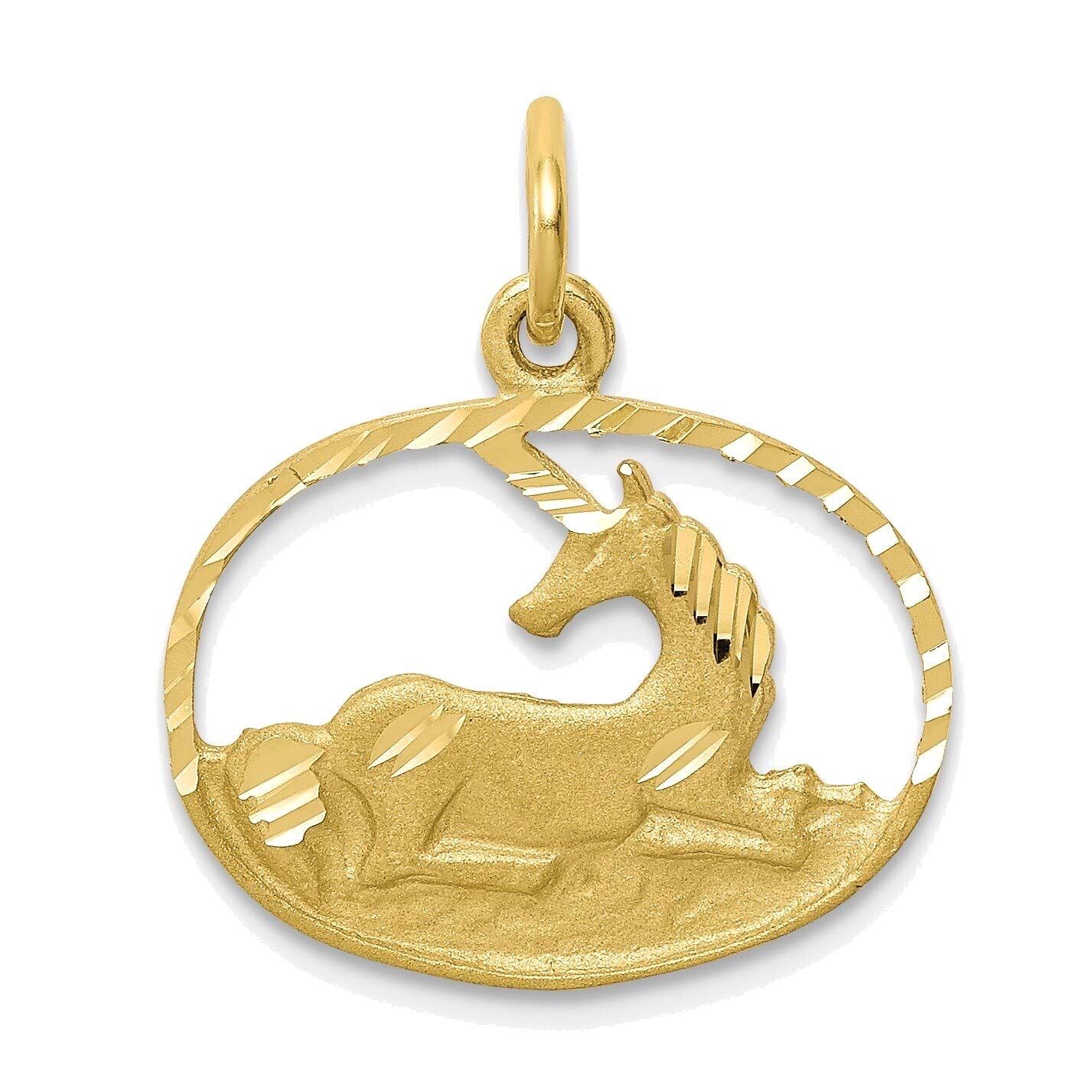 10K Yellow Gold Unicorn Charm Pendant Necklace for Women - Dainty & Elegant Jewelry Gift for Birthday, Anniversary, Valentine's Day | Perfect for Everyday Wear & Special Occasions