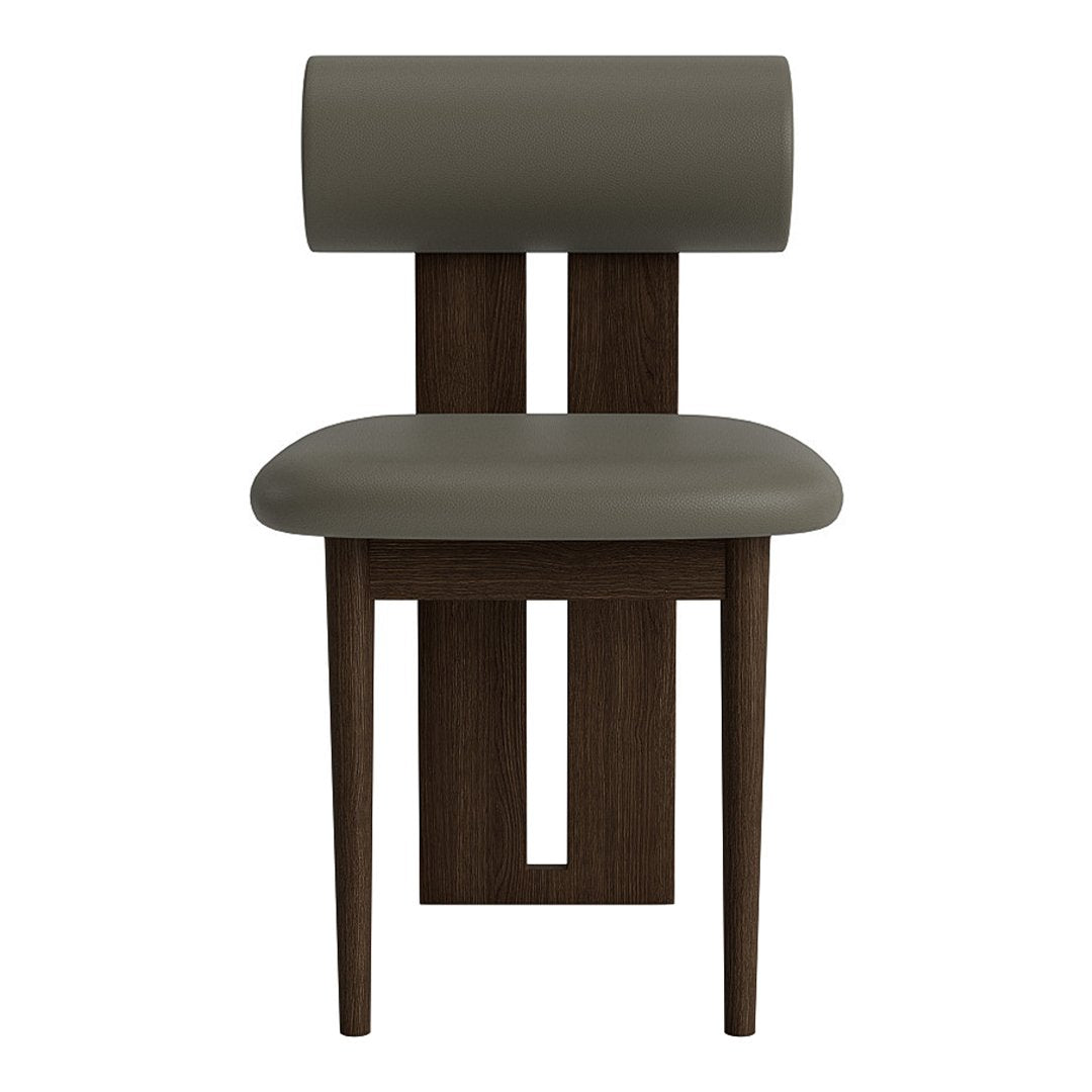Modern Hippo Side Chair - Sturdy Wooden Accent Chair for Dining Room, Living Room & Office - Comfortable & Stylish Home Decor