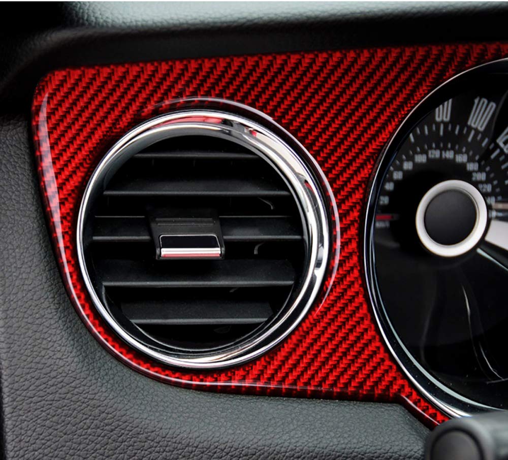Premium Red Carbon Fiber Car Dashboard Stickers - Custom Trim Cover for Instrument Panel Decoration | Enhance Interior Style for Cars, Trucks & SUVs