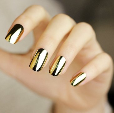 20-Piece Gold Metal Nail Patch Kit - Professional Nail Art Tools for Women | Perfect for Manicures, Pedicures & DIY Nail Designs at Home or Salon