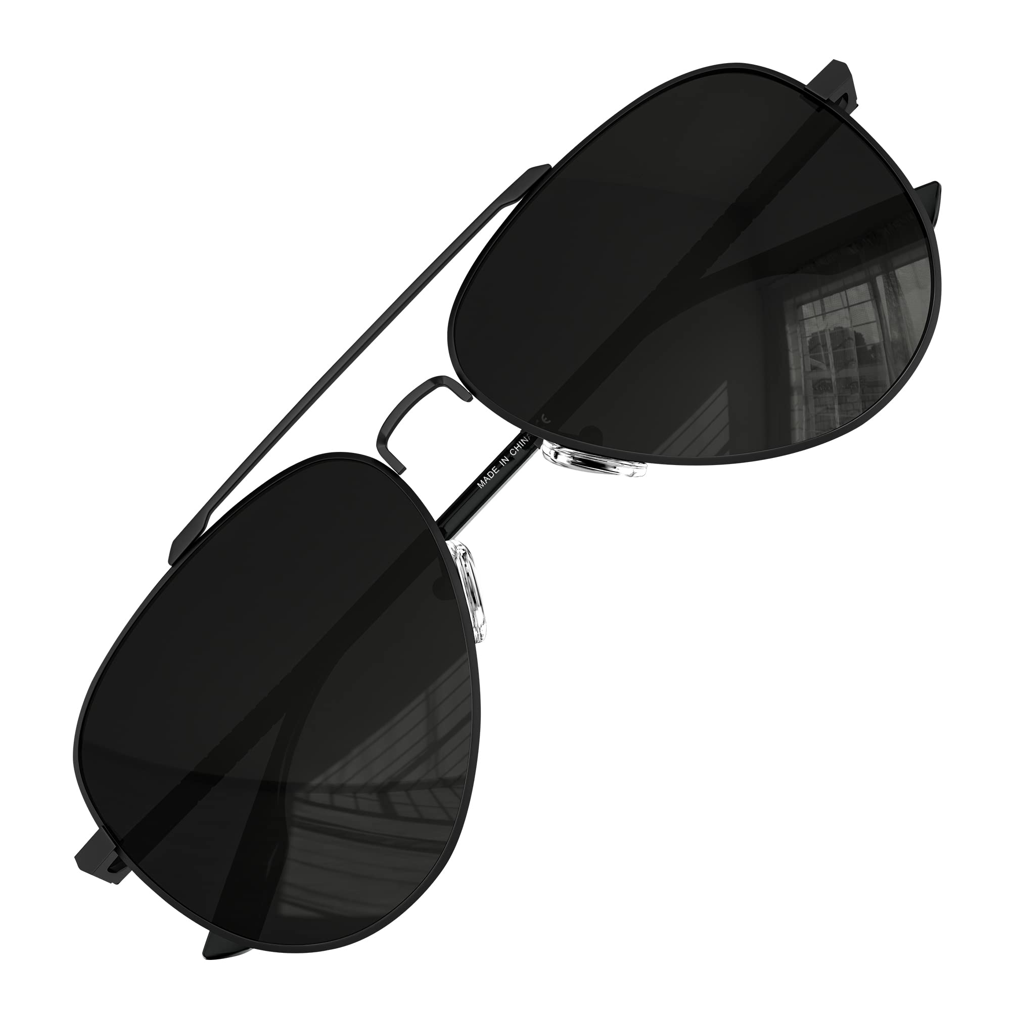 **LUENX Polarized Aviator Sunglasses for Men & Women - UV 400 Protection, 60MM Lens with Case - Perfect for Driving, Travel & Outdoor Activities**