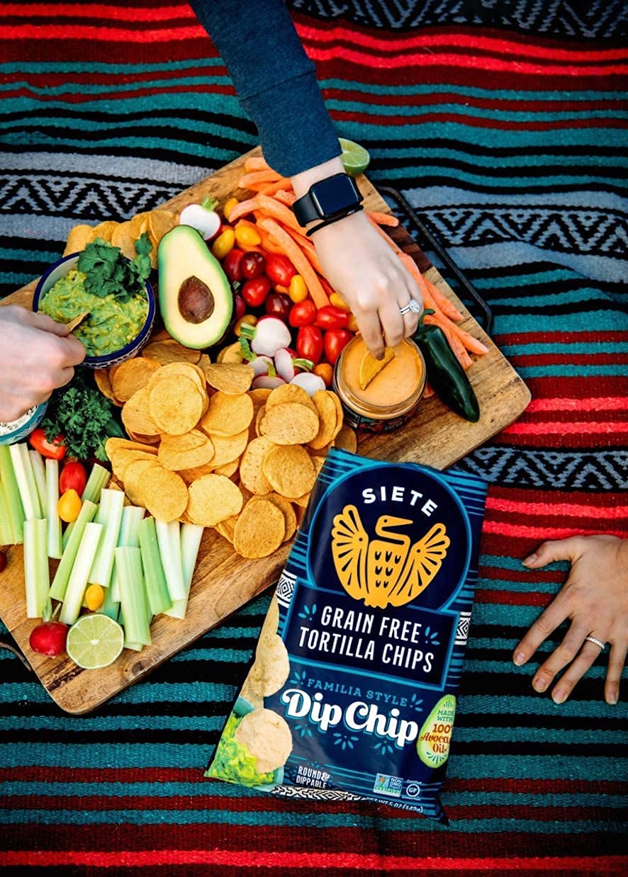 Siete Grain Free Tortilla Chips - Gluten Free, Paleo & Vegan Snacks - Non GMO, 5oz (Pack of 3) - Perfect for Dips, Nachos & Healthy Snacking