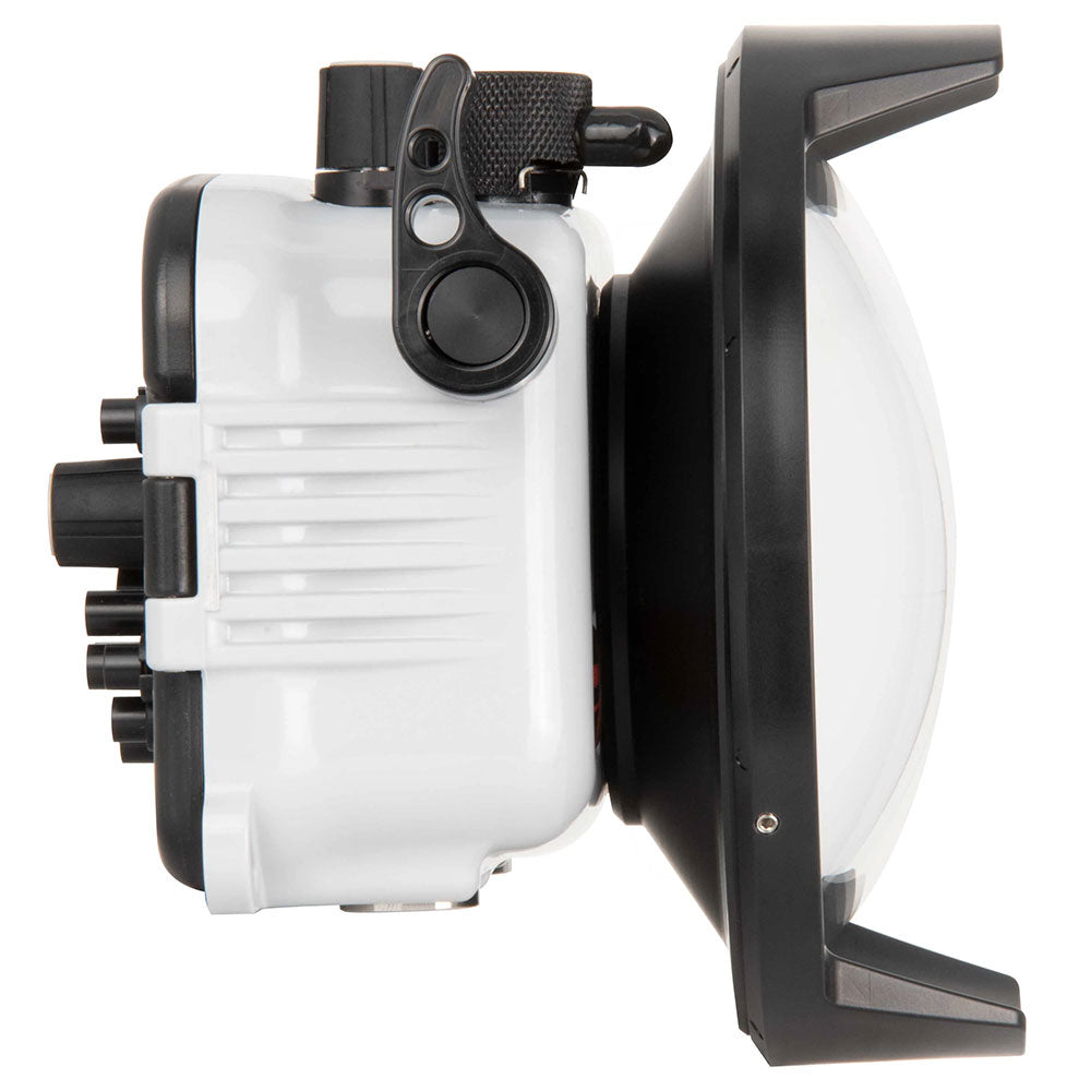 Ikelite Underwater Housing with Dome Port for Olympus Tough TG-6 & FCON-T02 Fisheye Lens – Perfect for Scuba Diving, Snorkeling, and Marine Photography