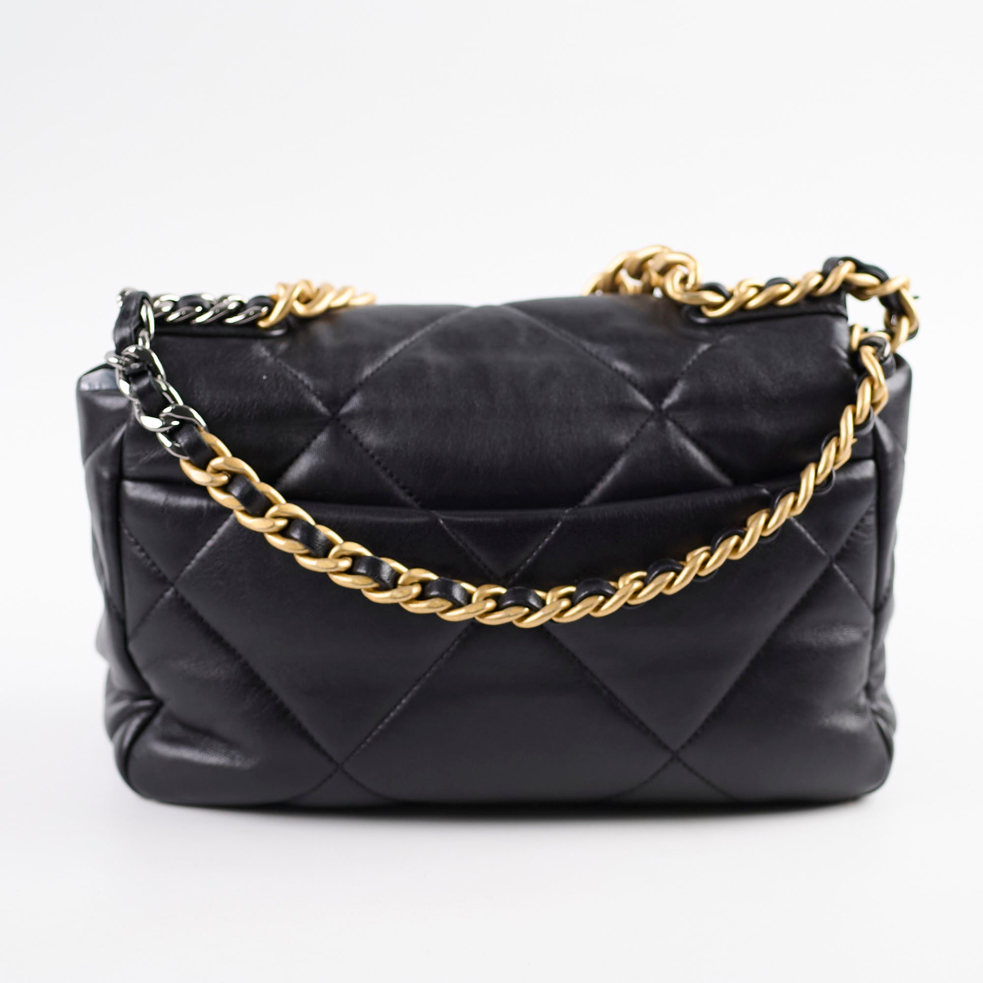 Chanel Small 19 Handbag Black Lambskin Leather Shoulder Bag 2022 Collection - Luxury Designer Purse for Women, Perfect for Evening Events & Daily Use