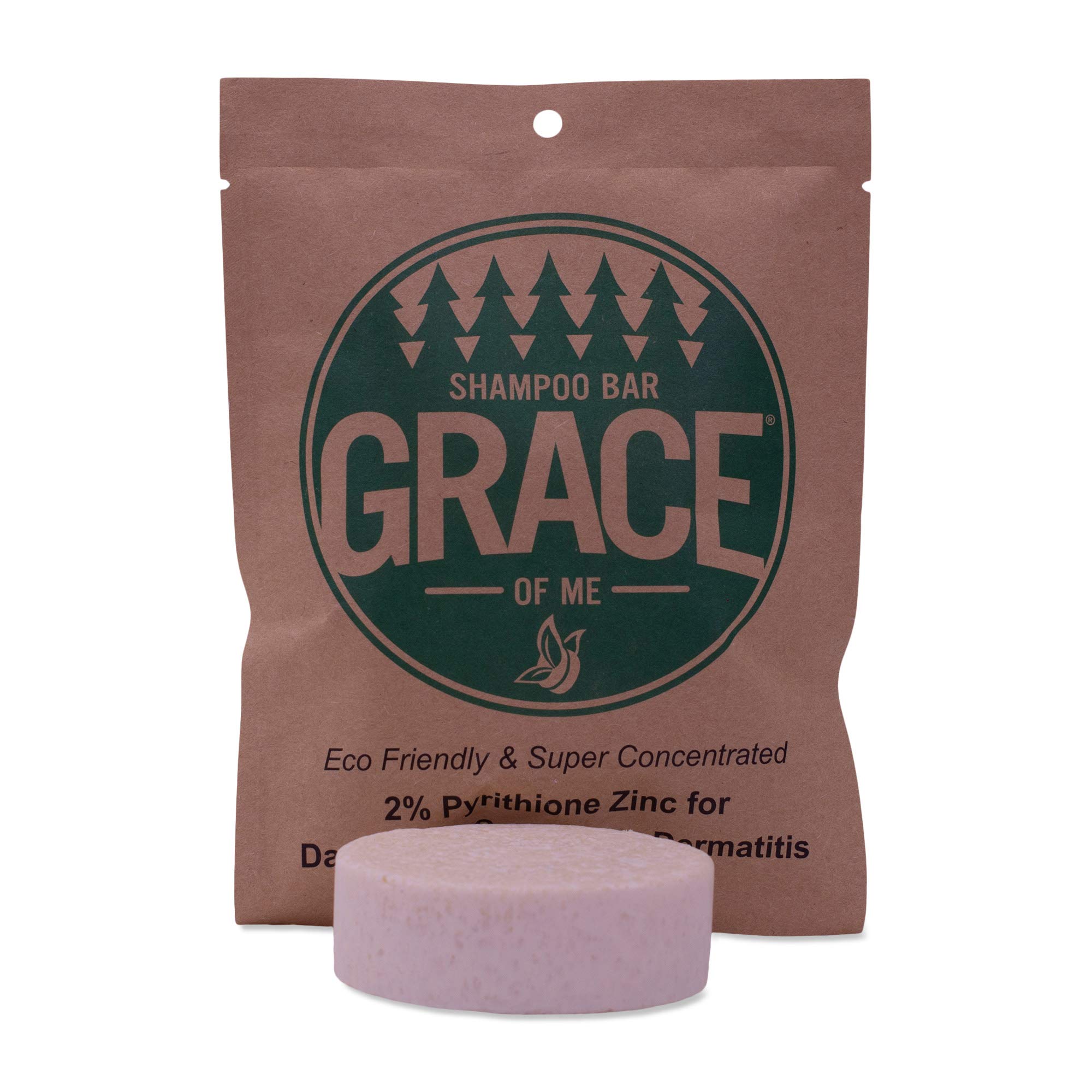 Grace of Me 2% Pyrithione Zinc Shampoo Bar with Shea Butter - 4oz Sweet Vanilla & Cinnamon Scent - Dandruff Control & Scalp Care for Men & Women - Perfect for Travel, Gym & Daily Hair Wash Routine