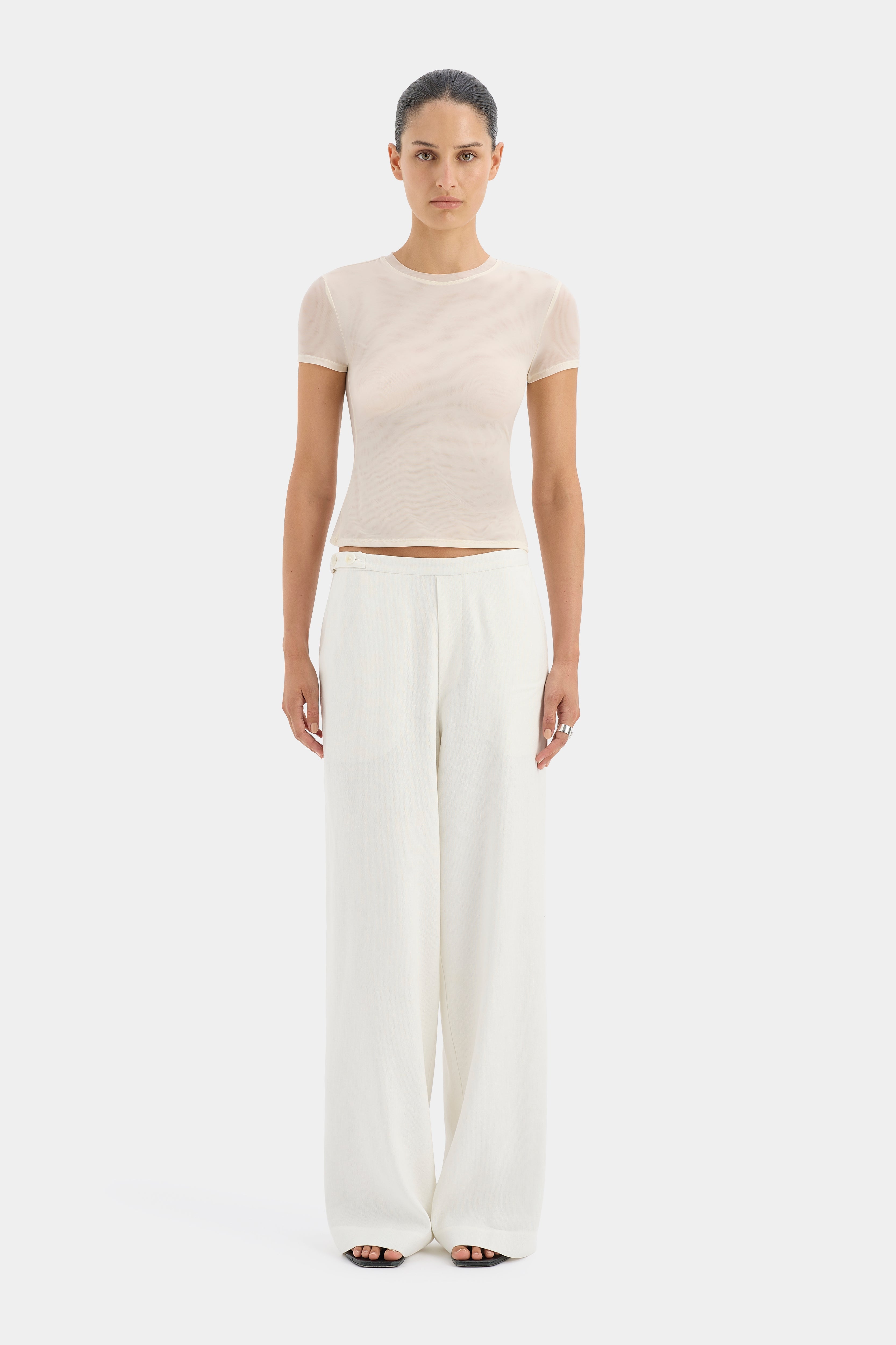 Dorian Women's High Waist Wide Leg Pants - Comfortable Stretchy Flowy Trousers for Work, Office & Casual Wear | Plus Size Available