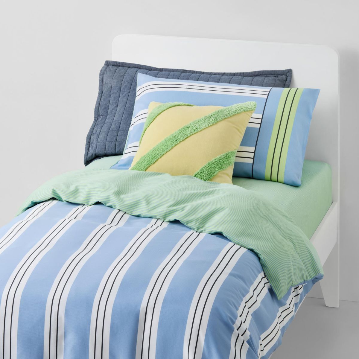 Sheridan Fenix Mid Blue Quilt Cover & Sheet Set - Premium Cotton Bedding for Cozy Nights & Guest Rooms