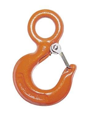 1T Heat Treated Alloy Rigging Hook - Heavy Duty Orange Lifting Hook for Marine, Construction & Industrial Use - Corrosion Resistant Safety Hook for Cargo, Equipment & Material Handling