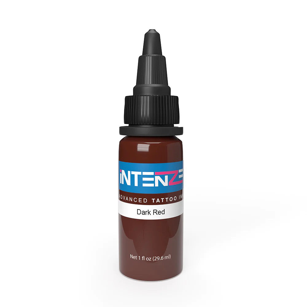 Dark Red Intenze Tattoo Ink - Professional Tattoo Supplies (1oz/4oz/8oz) - Perfect for Tattoo Artists & Body Art Enthusiasts
