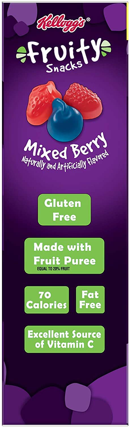 Gluten Free & Fat Free Mixed Berry Fruity Snacks - 32 Oz (40 Pouches) | Healthy On-The-Go Snack for Kids Lunch, Office & Travel