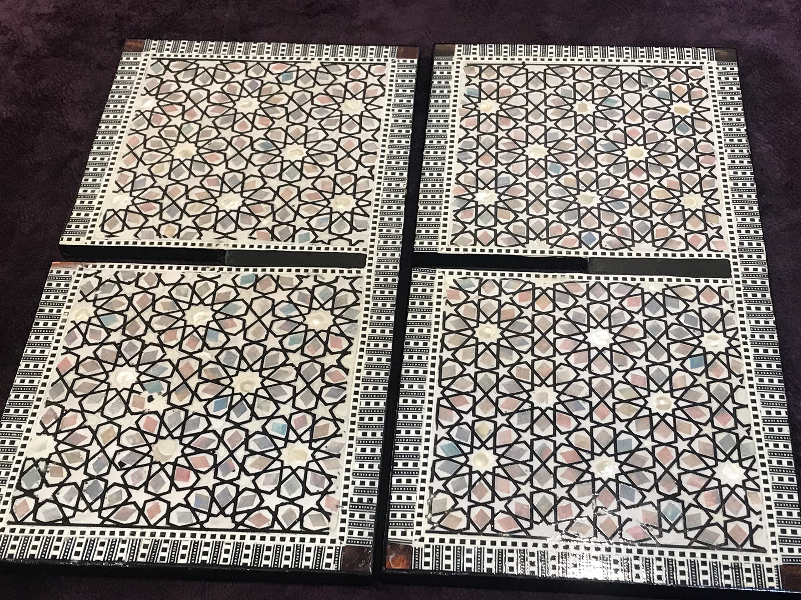 Handmade Egyptian Quran Stand - Beech Wood with Mother of Pearl Inlay | Islamic Prayer Book Holder | Perfect for Home, Mosque & Gift Giving