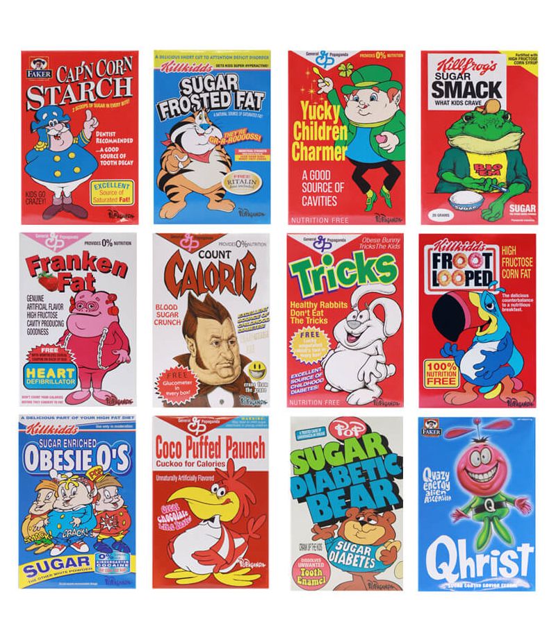 Ron English Cereal Killers Full Set - Limited Edition Collectible Art Figures for Pop Culture Enthusiasts | Perfect for Display, Gifts & Home Decor