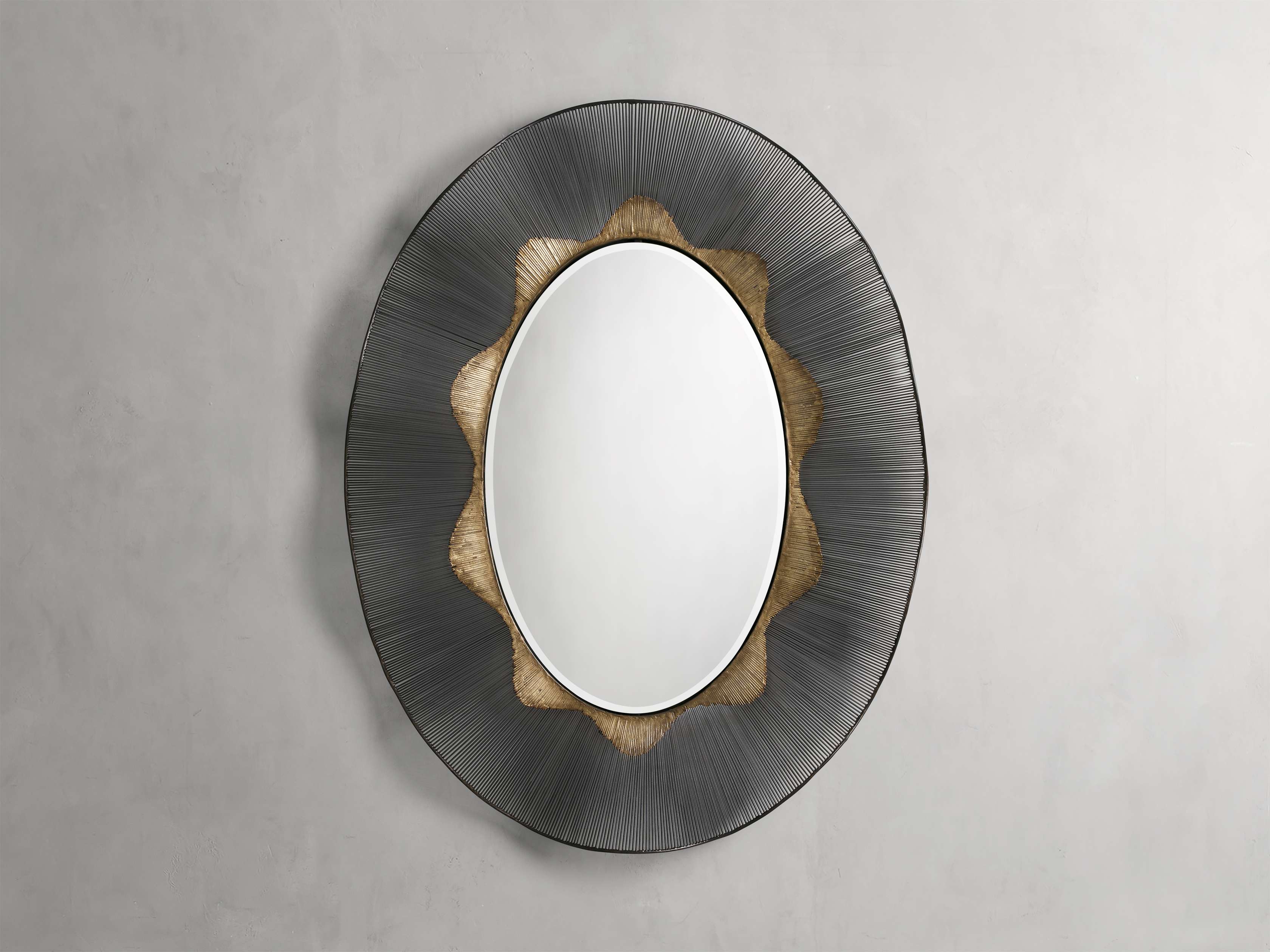 Amalia Oval Wall Mirror - Elegant Home Decor for Living Room, Bedroom & Entryway - Vintage Style Framed Mirror for Wall Hanging & Interior Design