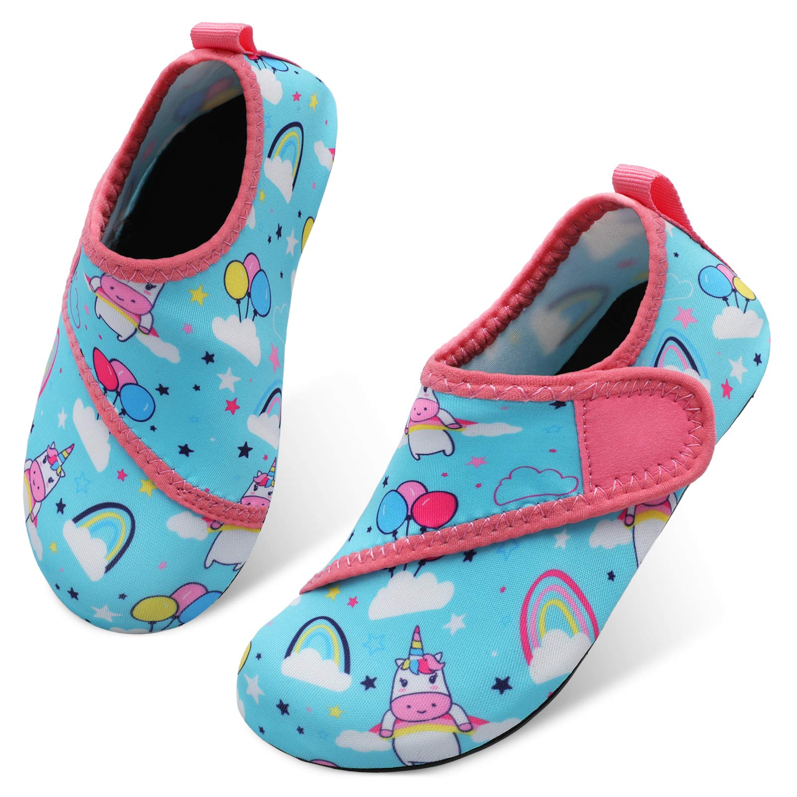 L-RUN Kids Swim Water Shoes - Barefoot Aqua Socks for Beach, Pool, Surfing, Yoga - Ideal for Outdoor Water Activities and Sports