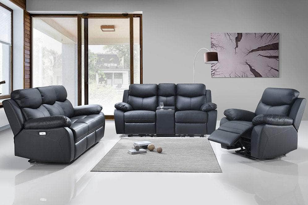 Whitby 3-Piece Power Reclining Sofa Set - Leather Match Loveseat & Chair with 2 Color Options | Perfect for Living Room, Home Theater & Family Gatherings