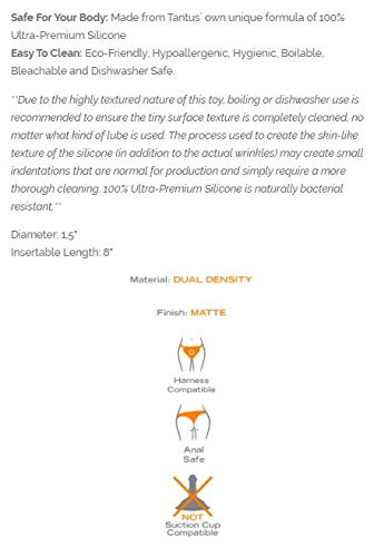 Tantus Gary O2 Dual Density Silicone Dildo - Ultra-Premium Body-Safe Vibrator for G-Spot & P-Spot Stimulation - Harness Compatible Adult Toy for Men, Women & LGBTQ - Matte Mocha Finish | Perfect for Solo Play, Couples & BDSM Scenes