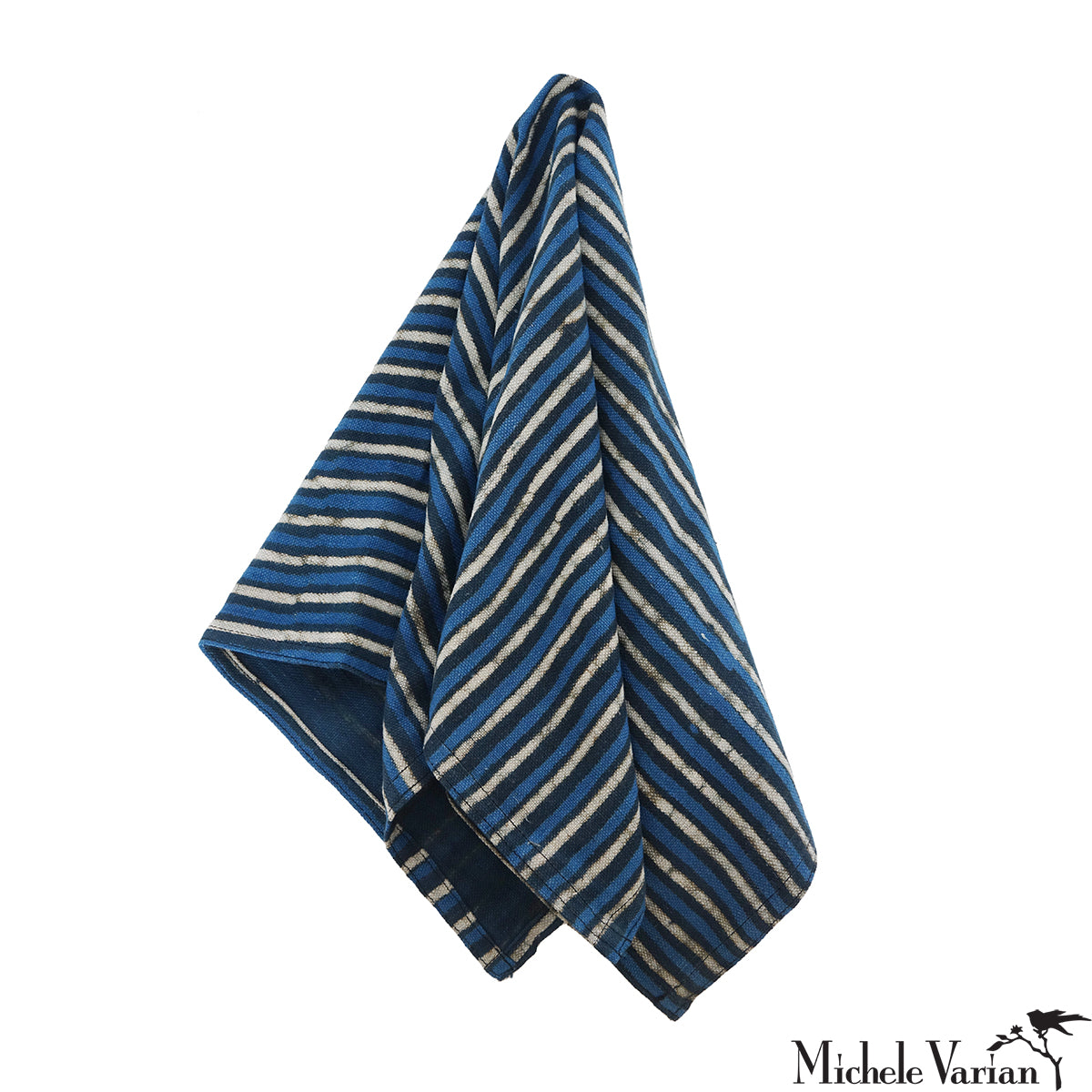 Handmade Block Printed Cotton Napkins - Striped Design Set of 4 - Eco-Friendly Table Linens for Dining, Parties & Home Decor