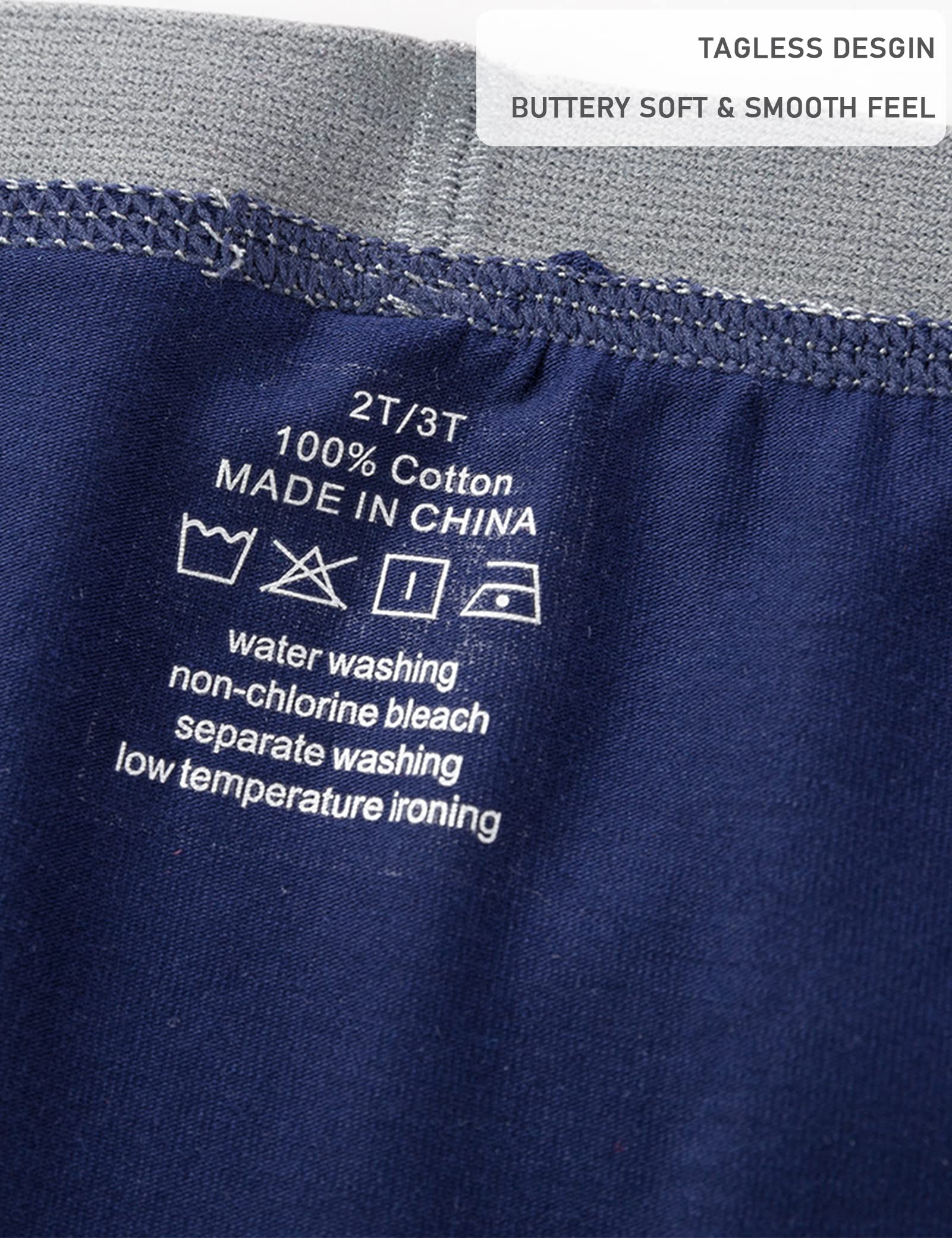 Kiench Boys' Cotton Boxer Briefs 9-Pack - Soft Toddler Underwear with Open Fly for Comfort & Play - Perfect for School, Sports & Everyday Wear