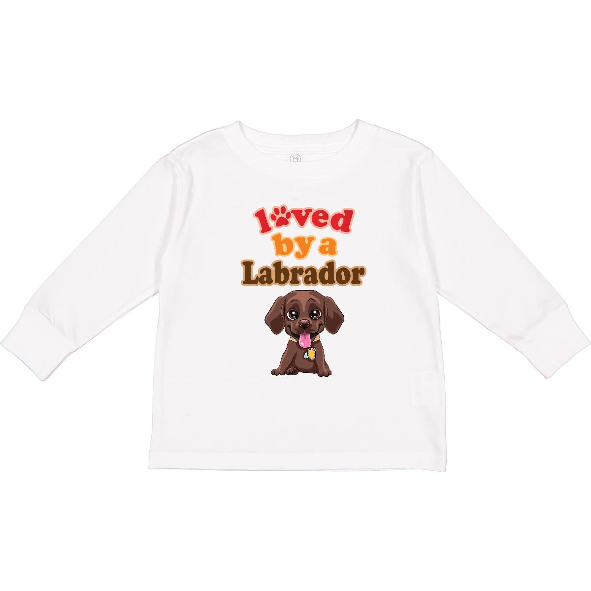Inktastic Labrador Chocolate Lab Toddler Long Sleeve T-Shirt - Cute Dog Lover Apparel for Kids, Soft Cotton Tee for Boys & Girls - Perfect for Playdates, School & Family Photos