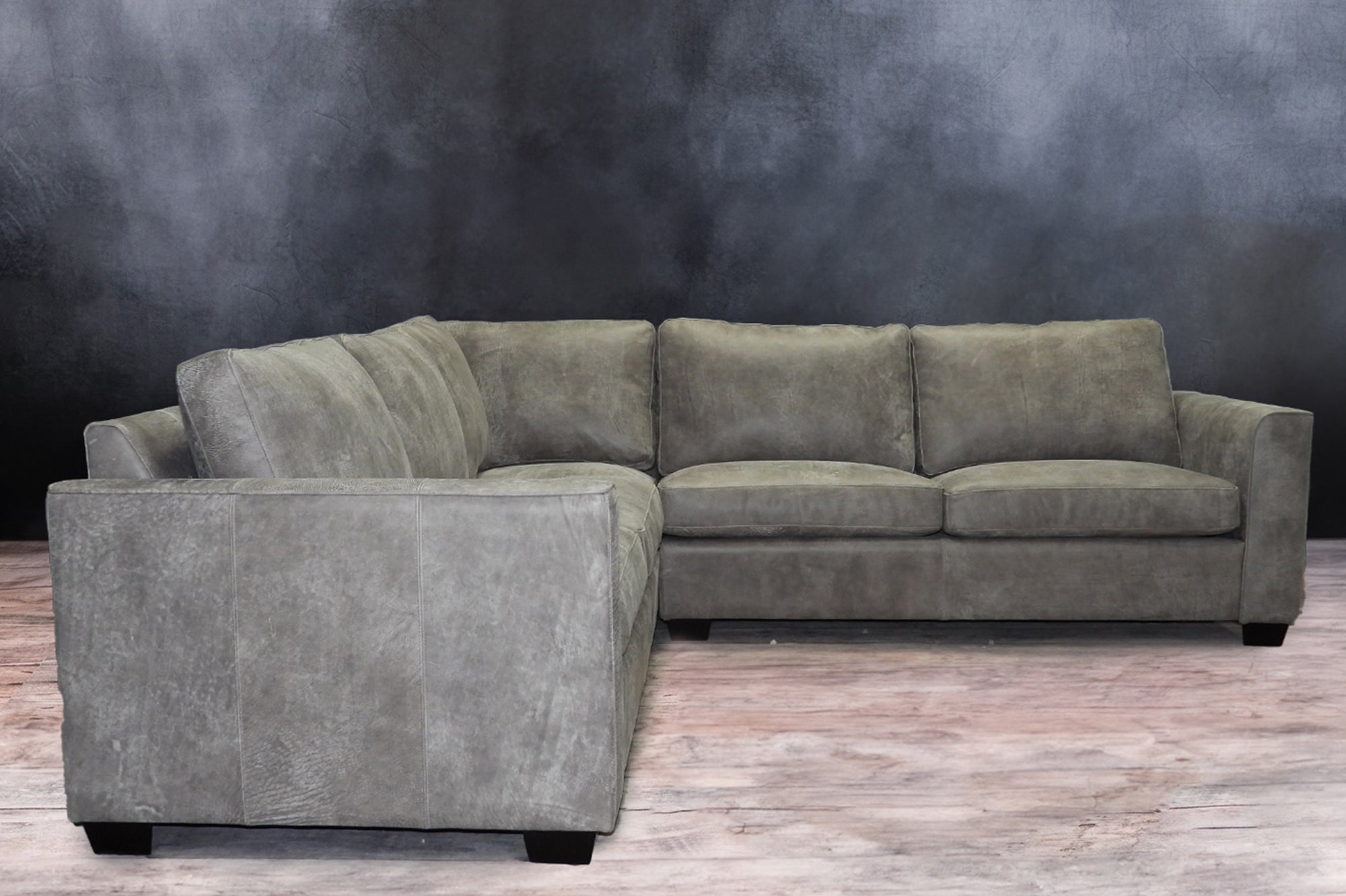 Luxury Torino Leather Sectional Sofa - Genuine Top Grain Leather, Modern L-Shaped Couch for Living Room, Family Room & Home Theater Comfort