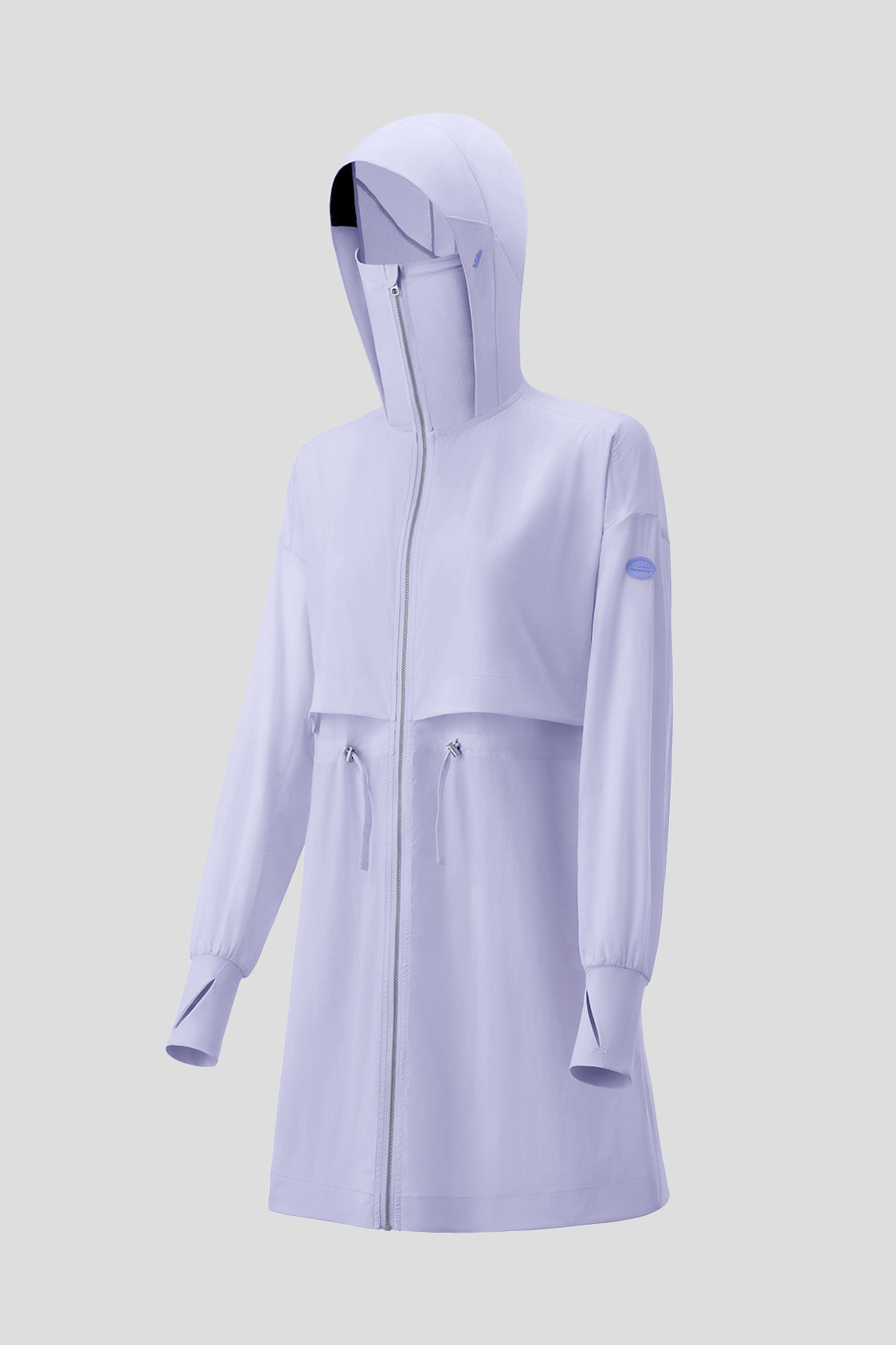 AiryArtsy Women's UPF50+ Sun Protection Windbreaker Jacket - Lightweight Long Sleeve UV Shielding Coat for Outdoor Hiking, Running & Beach Wear