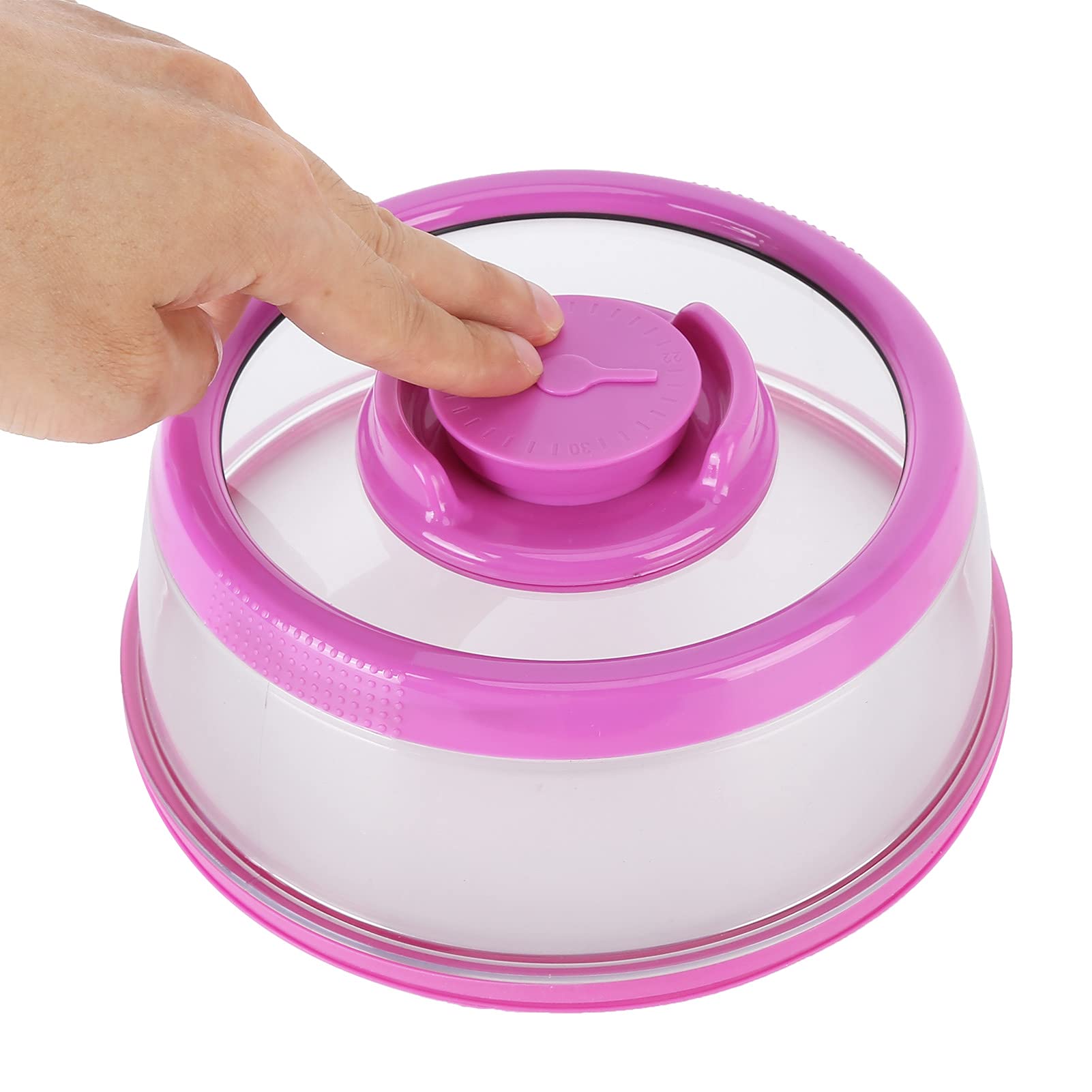 BPA-Free Vacuum Food Sealer Lid - Reusable & Durable Tight Food Container Cover for Plates & Platters | Perfect for Kitchen Storage, Meal Prep & Restaurant Use | Purple
