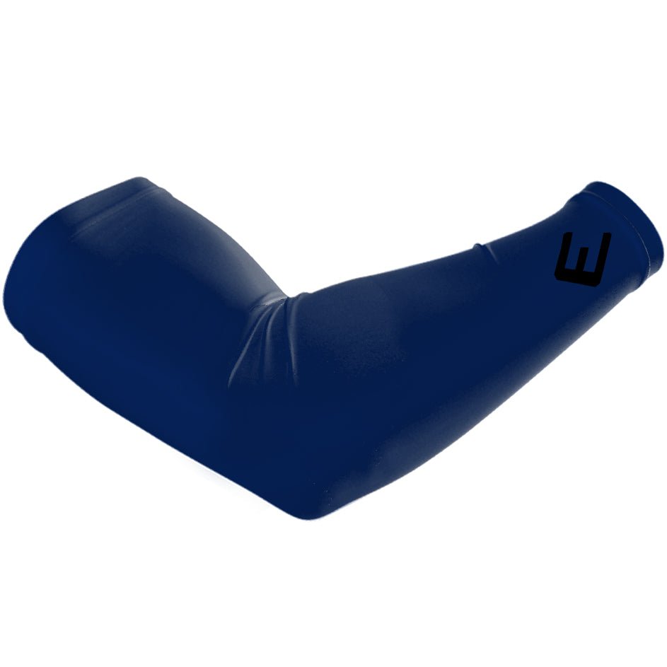 Navy Blue Arm Sleeves for Sports & Outdoor Activities - UV Protection & Compression Support for Basketball, Running, Cycling & Workout