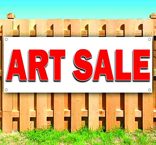 13 oz Heavy-Duty Vinyl Art Sale Banner with Metal Grommets | Single-Sided Non-Fabric Sign | Perfect for Yard Sales, Store Promotions & Event Advertising