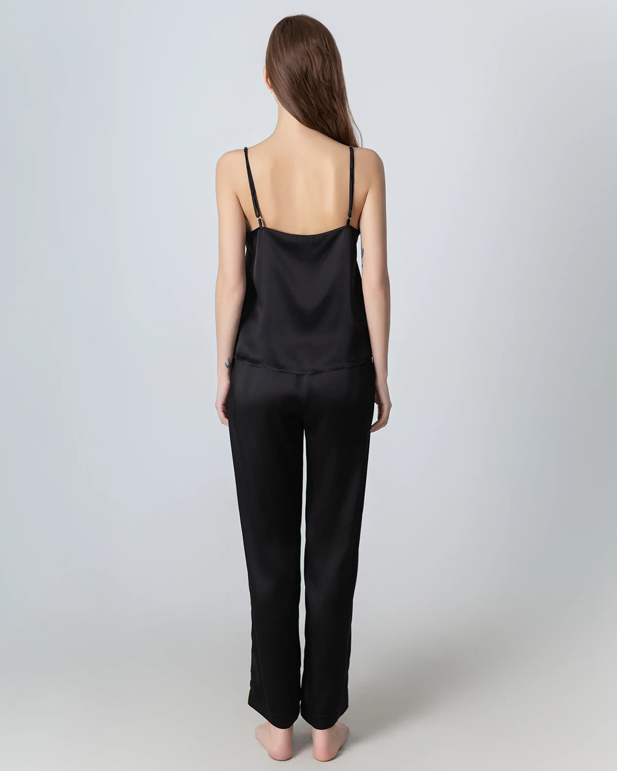 Silk V-Neck Camisole Pajama Set for Women - Soft & Comfortable Sleepwear for Nightwear, Loungewear, and Relaxation at Home