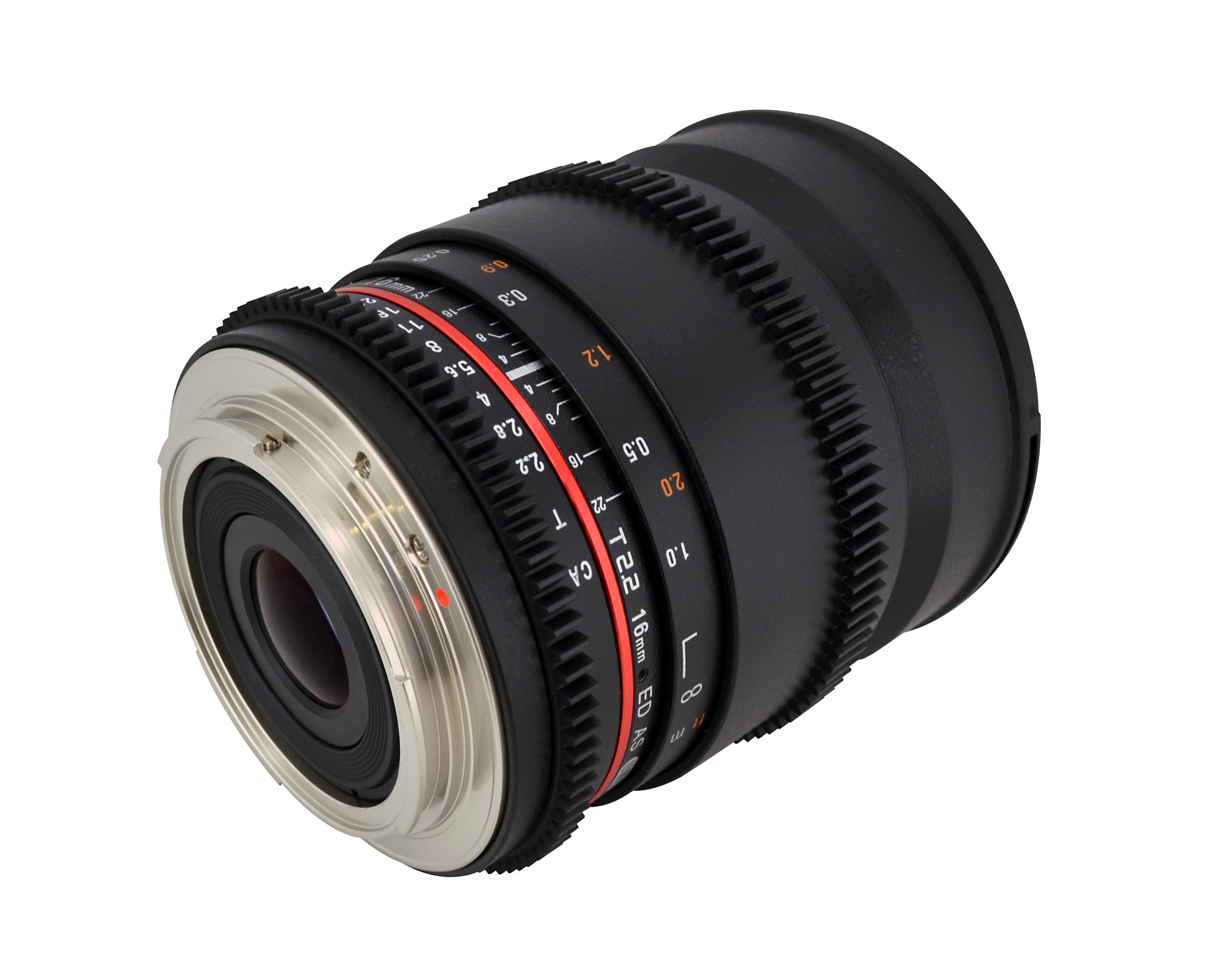 Rokinon CV16M-N 16mm T2.2 Cine Wide Angle Lens for Nikon F Mount DSLR & Mirrorless Cameras - Perfect for Vlogging, Landscape & Low-Light Photography