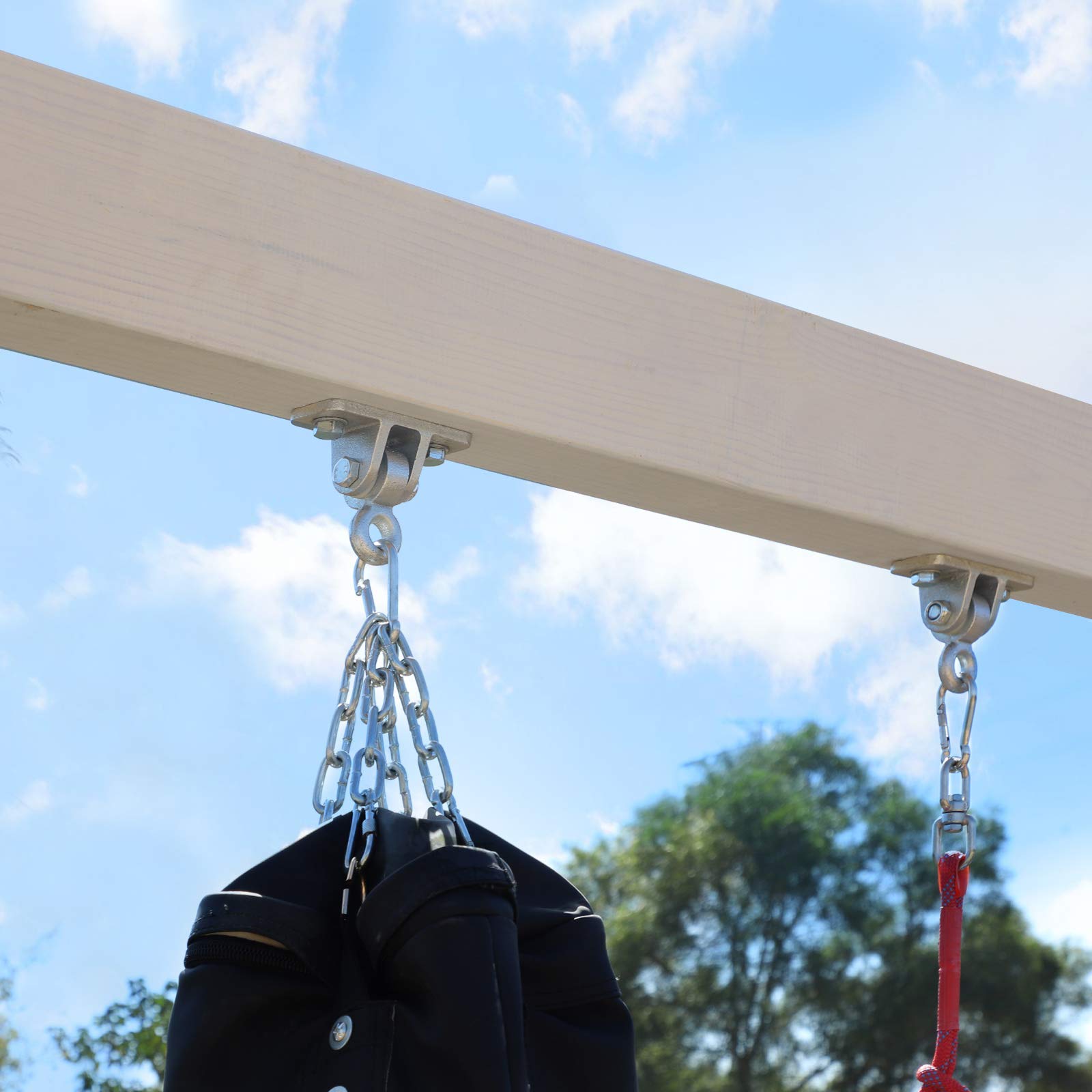 BETOOLL Heavy Duty Swing Hangers - 4 Pack Outdoor Swing Set Hardware for Wooden Playsets, Porch Swings & Playground Equipment - Indoor/Outdoor Use for Backyard, Garden & Patio