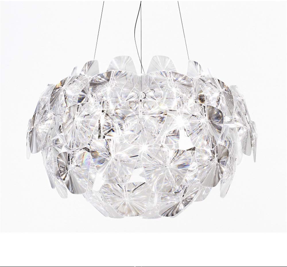 Modern E27 Laser Chandelier - Acrylic Pendant Light Fixture with Suspension Design for Bedroom, Living Room & Dining Room (110cm Large Size) - Perfect for Home Decor, Ambient Lighting and Interior Design