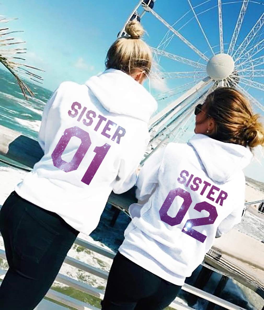 Best Friend Hoodies for Women - Matching BFF Couple Hooded Sweatshirts for Teen Girls & Sisters | Cute Gifts for Besties, Sleepovers & Twin Outfits
