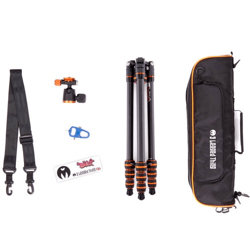 3 Legged Thing Punks Billy 2.0 Carbon Fiber Tripod with AirHed Neo 2.0 Ball Head (Black) - Professional Camera Tripod for Photography, Videography & Travel - Perfect for Outdoor Shoots, Studio Work & Vlogging