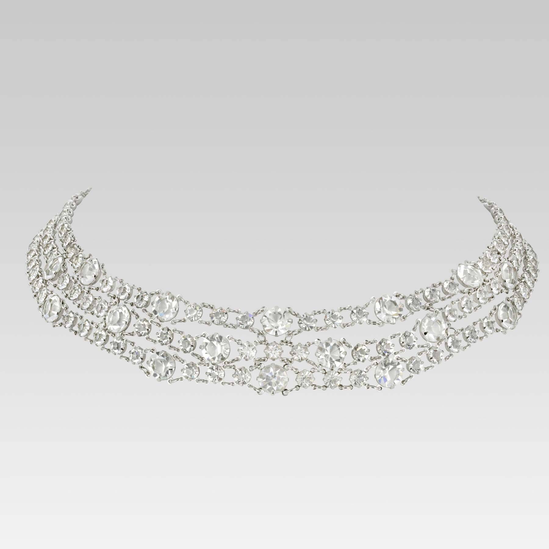 1928 Austrian Crystal Draped Drop Necklace - Adjustable 13.5 Inch Costume Jewelry for Women - Perfect for Weddings, Parties & Evening Events