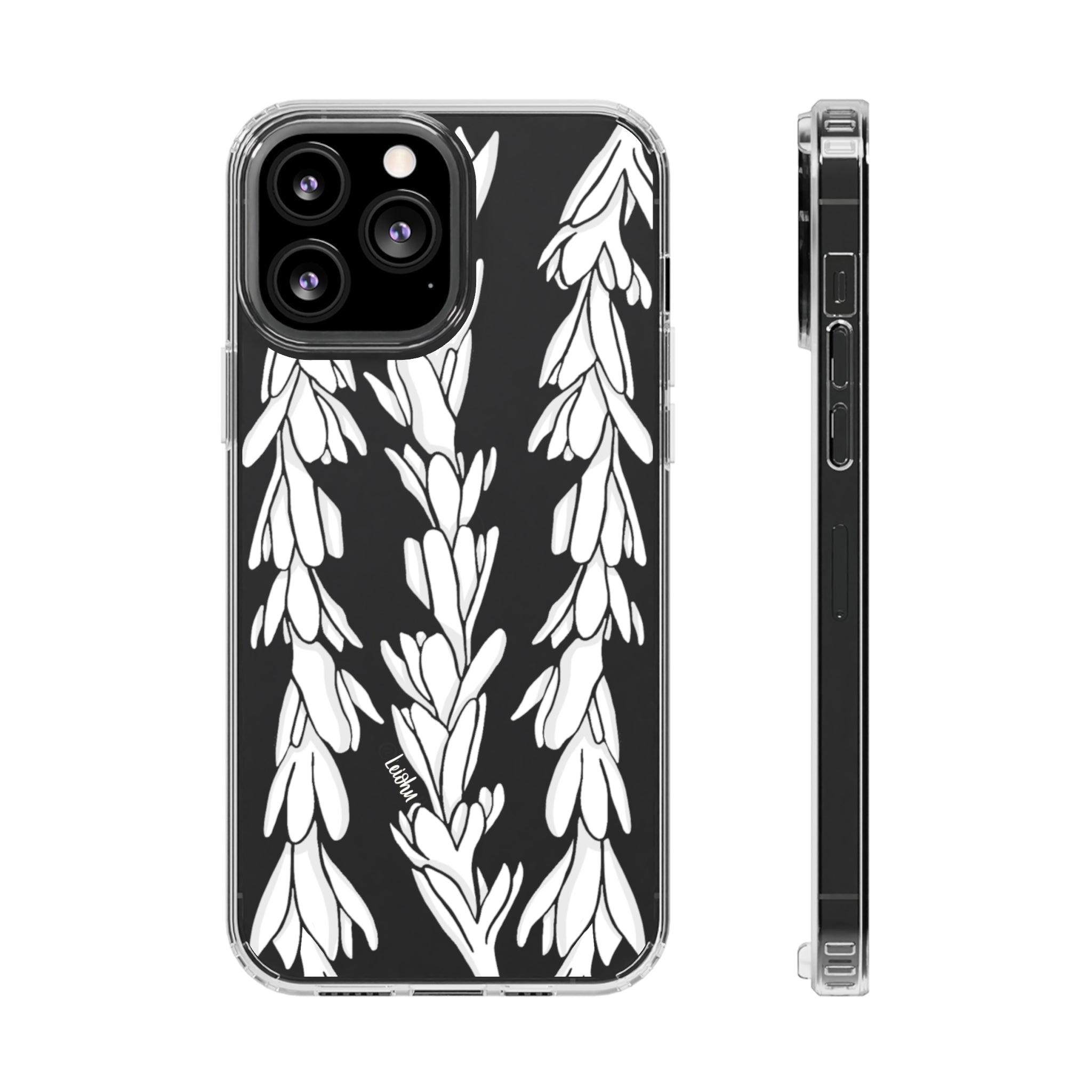Premium Tuberose Lei Clear Phone Case - Shatterproof & Slim Design for iPhone & Samsung | Perfect for Hawaiian Luau, Beach Parties & Tropical Vacations