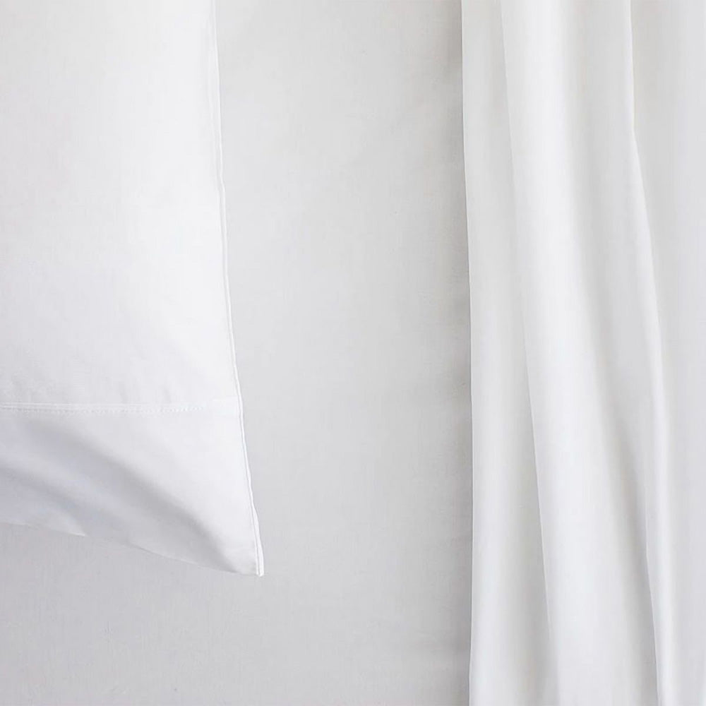 300 Thread Count Classic Percale Snow White Sheet Set - Single Bed Size | Soft & Breathable for All Seasons | Perfect for Guest Rooms, Dorms, and Cozy Bedrooms