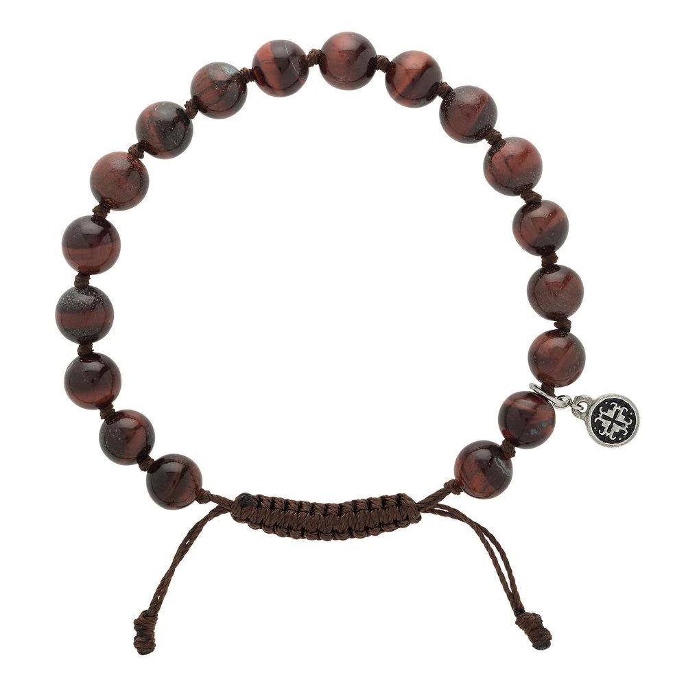 Reg Tiger's Eye Men's Bracelet by Mala + Mantra - Healing Stone Beaded Bracelet for Men, Spiritual Protection & Positive Energy - Perfect for Meditation, Yoga & Everyday Wear