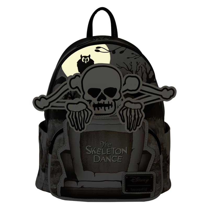 Loungefly Disney Skeleton Dance Women's Crossbody Bag - Gothic Halloween Shoulder Purse for Cosplay, Theme Parks & Daily Use