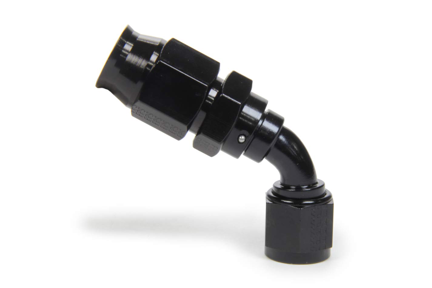 FRAGOLA 8AN PTFE Hose Fitting, 60 Degree Swivel, Aluminum Black - for Racing & Performance