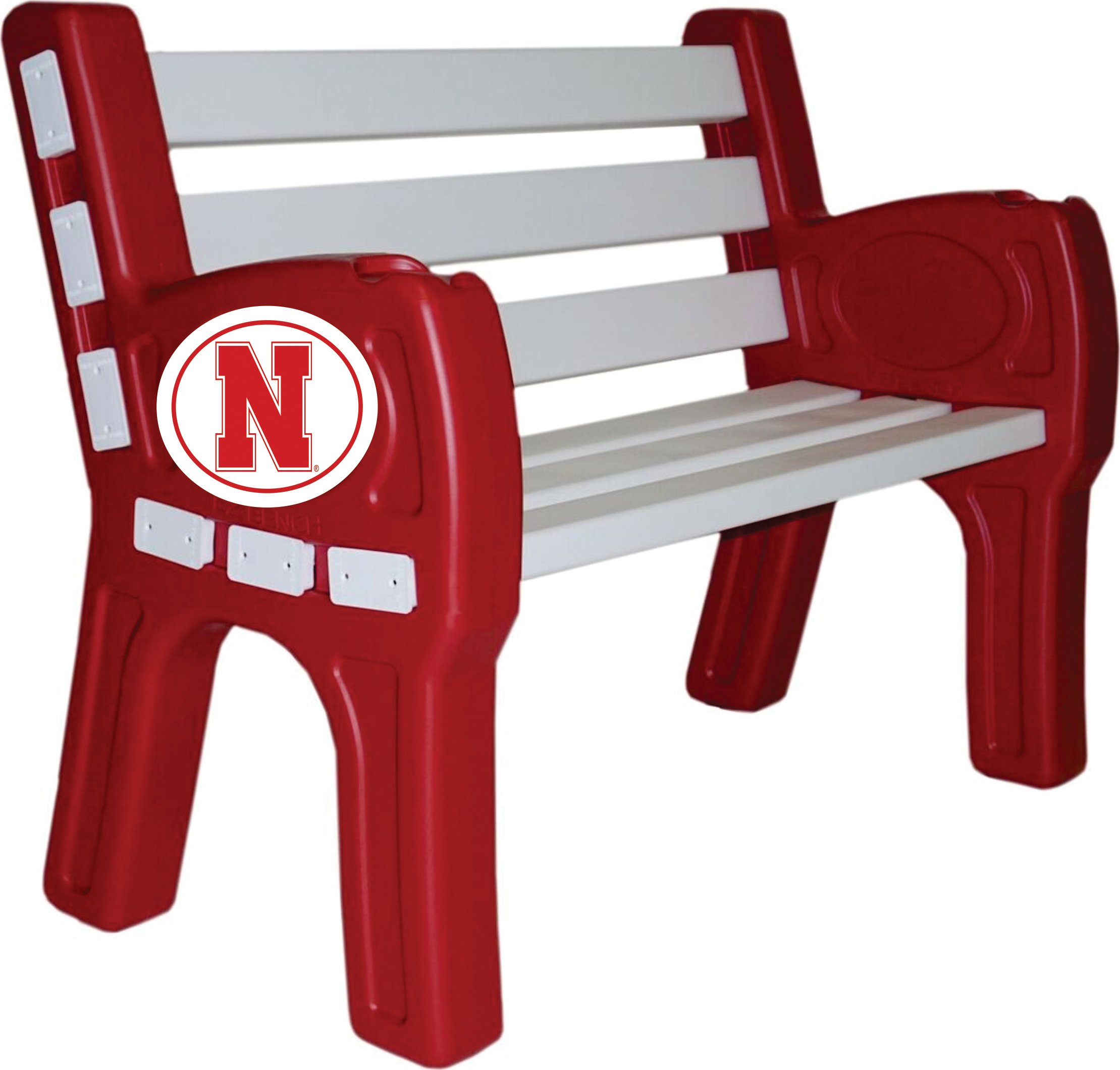 Official NCAA Licensed Nebraska Cornhuskers Park Bench - Outdoor Furniture for Game Day, Tailgating & Backyard Decor